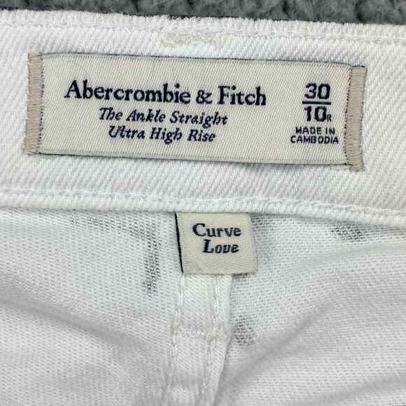Abercrombie & Fitch Custom The Ankle Straight Ultra High Rise Jeans Size:30/10r - Picture 12 of 15